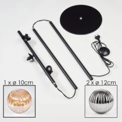 Remaisnil Stehleuchte Glas 12cm, 10cm Bernsteinfarben, Rauchfarben, 3-flammig -Lampe Verkäufe remaisnil stehleuchte glas 12cm 10cm h3781470 4