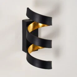 Rezat Wandleuchte LED Schwarz-Gold, 1-flammig -Lampe Verkäufe rezat wandleuchte h3308509 10