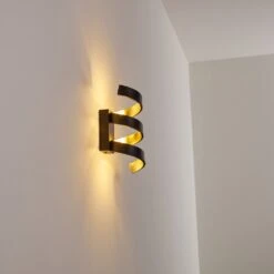 Rezat Wandleuchte LED Schwarz-Gold, 1-flammig -Lampe Verkäufe rezat wandleuchte h3308509 11