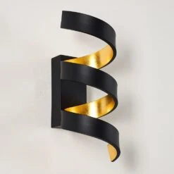 Rezat Wandleuchte LED Schwarz-Gold, 1-flammig -Lampe Verkäufe rezat wandleuchte h3308509 13