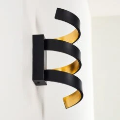 Rezat Wandleuchte LED Schwarz-Gold, 1-flammig -Lampe Verkäufe rezat wandleuchte h3308509 17
