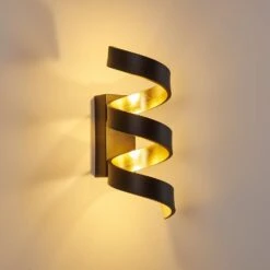 Rezat Wandleuchte LED Schwarz-Gold, 1-flammig -Lampe Verkäufe rezat wandleuchte h3308509 3