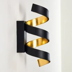 Rezat Wandleuchte LED Schwarz-Gold, 1-flammig -Lampe Verkäufe rezat wandleuchte h3308509 4