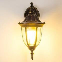 Ribadeo Außenwandleuchte Schwarz-Gold, 1-flammig -Lampe Verkäufe ribadeo aussenwandleuchte h163796 3