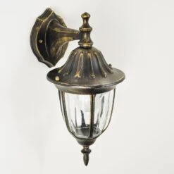 Ribadeo Außenwandleuchte Schwarz-Gold, 1-flammig -Lampe Verkäufe ribadeo aussenwandleuchte h163796 7