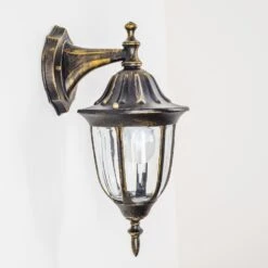 Ribadeo Außenwandleuchte Schwarz-Gold, 1-flammig -Lampe Verkäufe ribadeo aussenwandleuchte h163796 9
