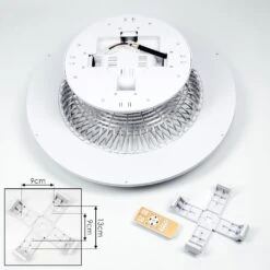 Riccione Deckenventilator LED Weiß, 1-flammig, Fernbedienung, Farbwechsler -Lampe Verkäufe riccione deckenventilator h3428122 4