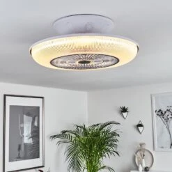 Riccione Deckenventilator LED Weiß, 1-flammig, Fernbedienung, Farbwechsler -Lampe Verkäufe riccione deckenventilator h3428122 6