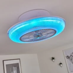 Riccione Deckenventilator LED Weiß, 1-flammig, Fernbedienung, Farbwechsler -Lampe Verkäufe riccione deckenventilator h3428122 8