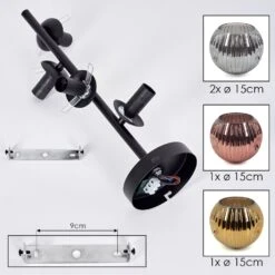 Ripoll Deckenleuchte Glas 15 Cm Gold, Kupferfarben, Rauchfarben, 4-flammig -Lampe Verkäufe ripoll deckenleuchte glas 15 cm h3936948 4