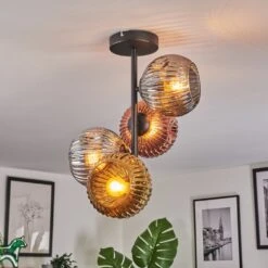 Ripoll Deckenleuchte Glas 15 Cm Gold, Kupferfarben, Rauchfarben, 4-flammig -Lampe Verkäufe ripoll deckenleuchte glas 15 cm h3936948 6