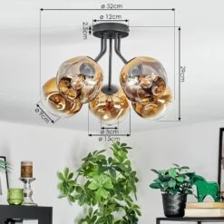 Ripoll Deckenleuchte Glas 15 Cm Gold, Klar, 5-flammig -Lampe Verkäufe ripoll deckenleuchte glas 15 cm h3947333 3