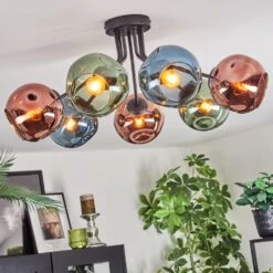 Ripoll Deckenleuchte Glas 15 Cm Blau, Grün, Kupferfarben, 7-flammig -Lampe Verkäufe ripoll deckenleuchte glas 15 cm h3948989 10