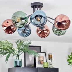 Ripoll Deckenleuchte Glas 15 Cm Blau, Grün, Kupferfarben, 7-flammig -Lampe Verkäufe ripoll deckenleuchte glas 15 cm h3948989 11
