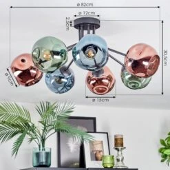 Ripoll Deckenleuchte Glas 15 Cm Blau, Grün, Kupferfarben, 7-flammig -Lampe Verkäufe ripoll deckenleuchte glas 15 cm h3948989 3
