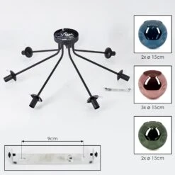 Ripoll Deckenleuchte Glas 15 Cm Blau, Grün, Kupferfarben, 7-flammig -Lampe Verkäufe ripoll deckenleuchte glas 15 cm h3948989 4