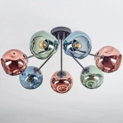 Ripoll Deckenleuchte Glas 15 Cm Blau, Grün, Kupferfarben, 7-flammig -Lampe Verkäufe ripoll deckenleuchte glas 15 cm h3948989 7