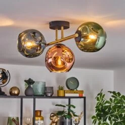 Ripoll Deckenleuchte Glas 15 Cm Gold, Schwarz, 3-flammig -Lampe Verkäufe ripoll deckenleuchte glas 15 cm h3952566 10