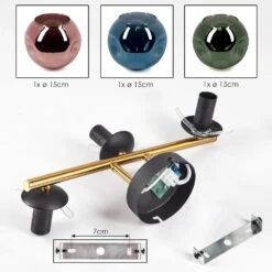 Ripoll Deckenleuchte Glas 15 Cm Gold, Schwarz, 3-flammig -Lampe Verkäufe ripoll deckenleuchte glas 15 cm h3952566 4