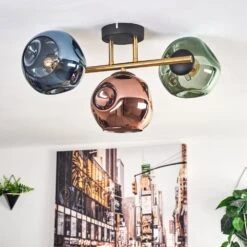 Ripoll Deckenleuchte Glas 15 Cm Gold, Schwarz, 3-flammig -Lampe Verkäufe ripoll deckenleuchte glas 15 cm h3952566 9