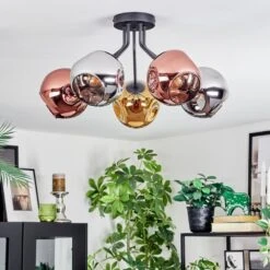 Ripoll Deckenleuchte Glas 15 Cm Chrom, Gold, Kupferfarben, Rauchfarben, 5-flammig -Lampe Verkäufe ripoll deckenleuchte glas 15 cm h3954867 9