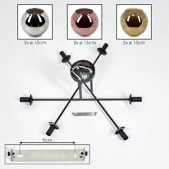 Ripoll Deckenleuchte Glas 15 Cm Chrom, Gold, Kupferfarben, Rauchfarben, 6-flammig -Lampe Verkäufe ripoll deckenleuchte glas 15 cm h3964361 4