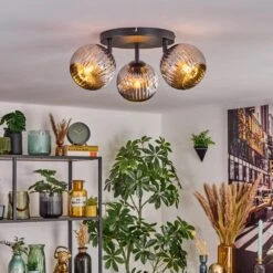 Ripoll Deckenleuchte Glas 15 Cm Chrom, Rauchfarben, 3-flammig -Lampe Verkäufe ripoll deckenleuchte glas 15 cm h9034452 6