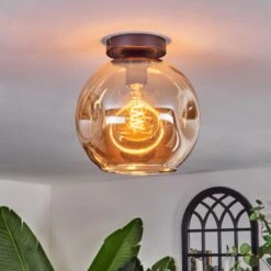 Ripoll Deckenleuchte Glas 25 Cm Bernsteinfarben, 1-flammig -Lampe Verkäufe ripoll deckenleuchte glas 25 cm h3745731 10
