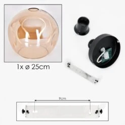 Ripoll Deckenleuchte Glas 25 Cm Bernsteinfarben, 1-flammig -Lampe Verkäufe ripoll deckenleuchte glas 25 cm h3745731 4