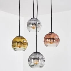 Ripoll Hängeleuchte Glas 15 Cm Gold, Klar, Kupferfarben, Rauchfarben, 4-flammig -Lampe Verkäufe ripoll haengeleuchte glas 15 cm h3889664 7