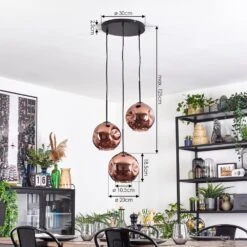 Ripoll Hängeleuchte Glas 20 Cm Kupferfarben, 3-flammig -Lampe Verkäufe ripoll haengeleuchte glas 20 cm h3941690 3