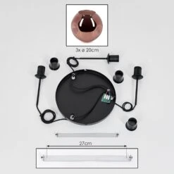 Ripoll Hängeleuchte Glas 20 Cm Kupferfarben, 3-flammig -Lampe Verkäufe ripoll haengeleuchte glas 20 cm h3941690 4