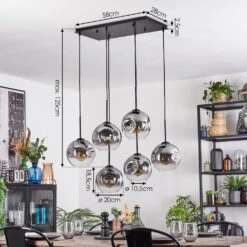 Ripoll Hängeleuchte Glas 20 Cm Klar, Rauchfarben, 6-flammig -Lampe Verkäufe ripoll haengeleuchte glas 20 cm h9033752 3