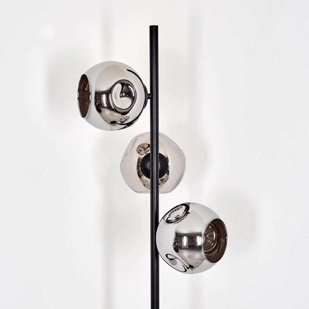 Ripoll Stehleuchte Glas 15 Cm Chrom, Rauchfarben, 3-flammig 10 Ripoll Stehleuchte Glas 15 Cm Chrom, Rauchfarben, 3-flammig – Bild 8