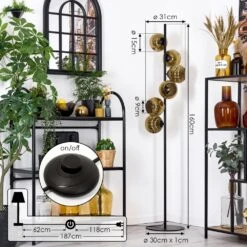 Ripoll Stehleuchte Glas 15 Cm Gold, 6-flammig -Lampe Verkäufe ripoll stehleuchte glas 15 cm h3898642 3