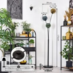 Ripoll Stehleuchte Glas 15 Cm Blau, Gold, Grün, 3-flammig -Lampe Verkäufe ripoll stehleuchte glas 15 cm h3947807 3