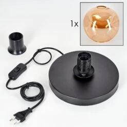 Ripoll Tischleuchte Glas 20cm Schwarz, 1-flammig -Lampe Verkäufe ripoll tischleuchte glas 20cm h3781937 4