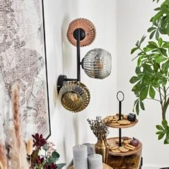 Ripoll Wandleuchte Glas 15 Cm Chrom, Gold, Klar, Kupferfarben, Rauchfarben, 3-flammig -Lampe Verkäufe ripoll wandleuchte glas 15 cm h3939727 11