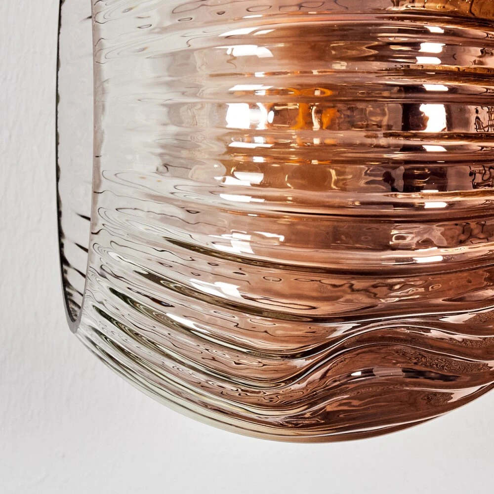 Ripoll Wandleuchte Glas 15 Cm Gold, Klar, Kupferfarben, Rauchfarben, 3-flammig 5 Ripoll Wandleuchte Glas 15 Cm Gold, Klar, Kupferfarben, Rauchfarben, 3-flammig – Bild 3