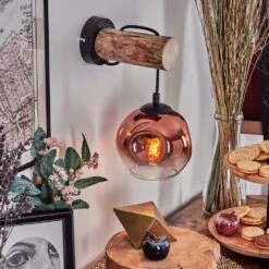 Ripoll Wandleuchte Glas 15cm Naturfarben, Schwarz, 1-flammig -Lampe Verkäufe ripoll wandleuchte glas 15cm h3785782 10