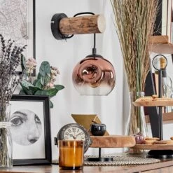 Ripoll Wandleuchte Glas 15cm Naturfarben, Schwarz, 1-flammig -Lampe Verkäufe ripoll wandleuchte glas 15cm h3785782 11