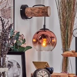 Ripoll Wandleuchte Glas 15cm Naturfarben, Schwarz, 1-flammig -Lampe Verkäufe ripoll wandleuchte glas 15cm h3785782 6