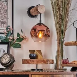 Ripoll Wandleuchte Glas 15cm Naturfarben, Schwarz, 1-flammig -Lampe Verkäufe ripoll wandleuchte glas 15cm h3785782 8