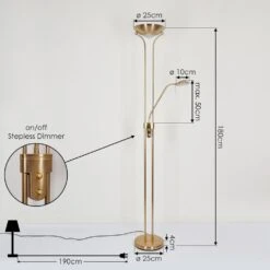 Rom Deckenfluter LED Altmessing, 2-flammig -Lampe Verkäufe rom deckenfluter h3551882 3