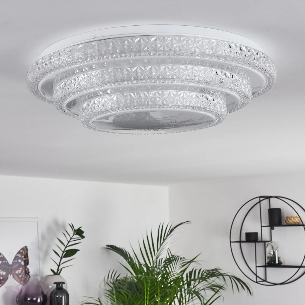 Roseto Deckenleuchte LED Transparent, Klar, Weiß, 1-flammig, Fernbedienung 14 Roseto Deckenleuchte LED Transparent, Klar, Weiß, 1-flammig, Fernbedienung – Bild 12