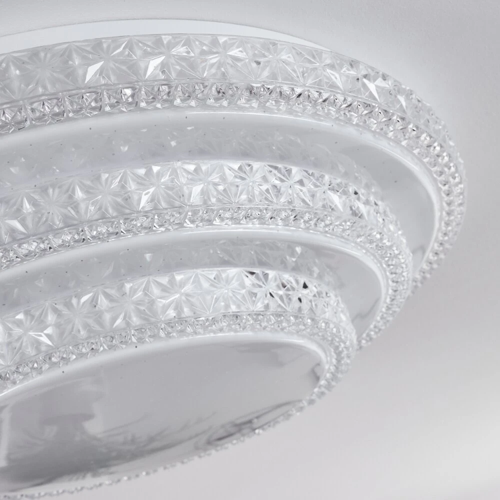 Roseto Deckenleuchte LED Transparent, Klar, Weiß, 1-flammig, Fernbedienung 5 Roseto Deckenleuchte LED Transparent, Klar, Weiß, 1-flammig, Fernbedienung – Bild 3