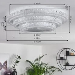 Roseto Deckenleuchte LED Transparent, Klar, Weiß, 1-flammig, Fernbedienung 17 Roseto Deckenleuchte LED Transparent, Klar, Weiß, 1-flammig, Fernbedienung -Lampe Verkäufe roseto deckenleuchte h3391389 3