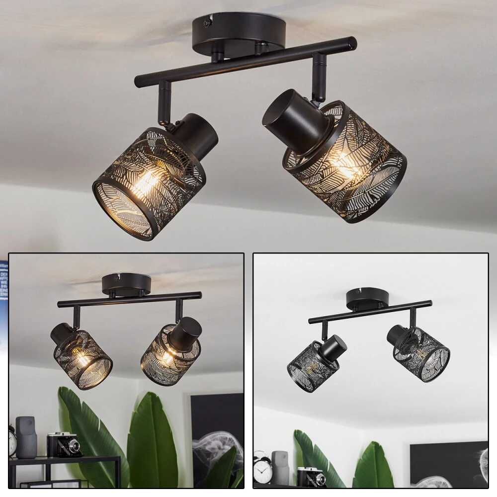 Roto Deckenleuchte Schwarz, 2-flammig 3 Roto Deckenleuchte Schwarz, 2-flammig