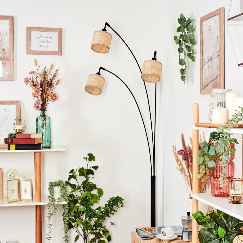 Sabadim Stehleuchte Schwarz, 3-flammig 4 Sabadim Stehleuchte Schwarz, 3-flammig – Bild 2