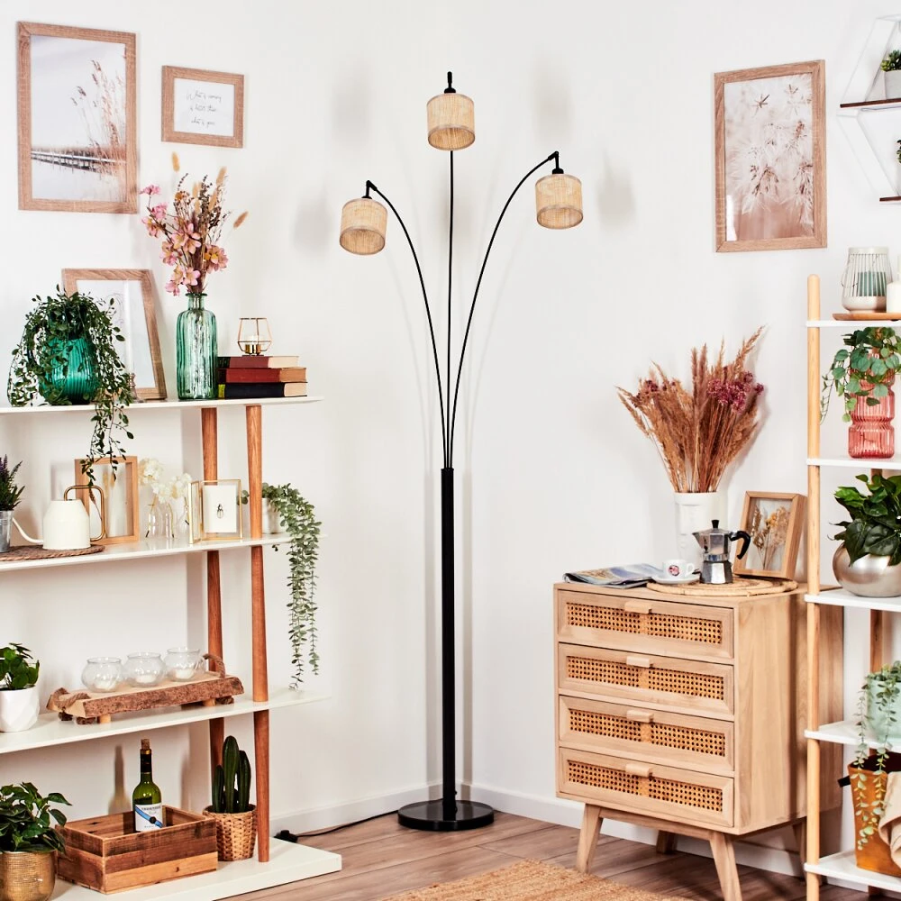 Sabadim Stehleuchte Schwarz, 3-flammig 12 Sabadim Stehleuchte Schwarz, 3-flammig – Bild 10